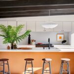 Nordic One-line Kitchen with island in Caesarstone 4001 Fresh Concrete | 2075