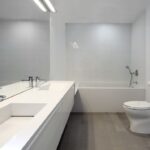 Modern Bathroom in Caesarstone 1141 Pure White