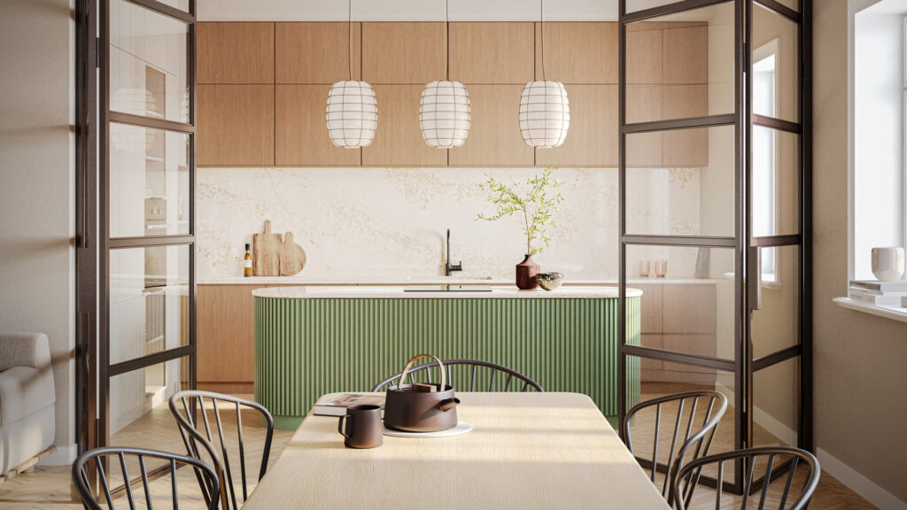 Caesarstone 5152 Goldfinch Kitchen