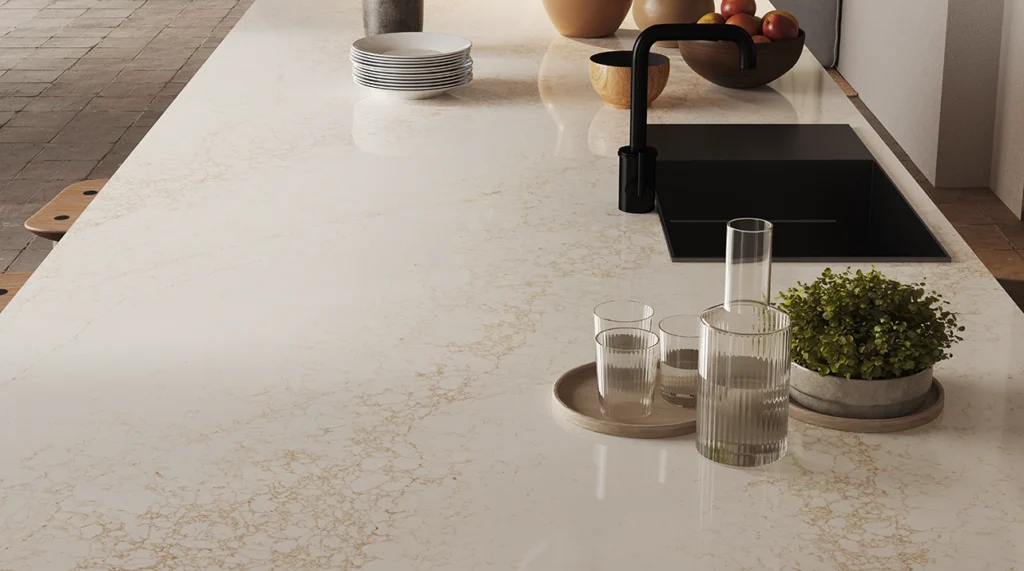 Caesarstone 5152 Goldfinch Kitchen