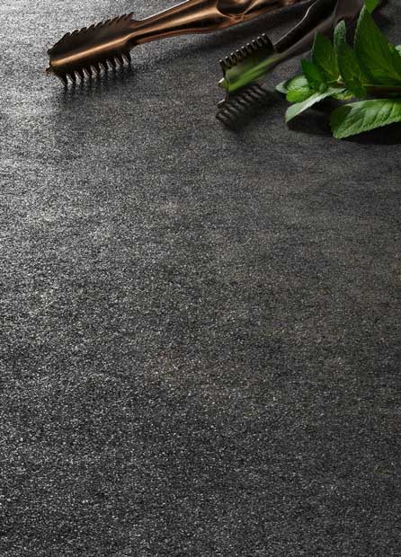 Metal Effect on Caesarstone Porcelain 311 Graphite surface