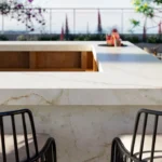 Caesarstone Porcelain 535 Goldesse outdoor kitchen