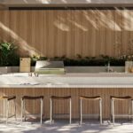 Caesarstone Porcelain 545 Fossilia outdoor kitchen
